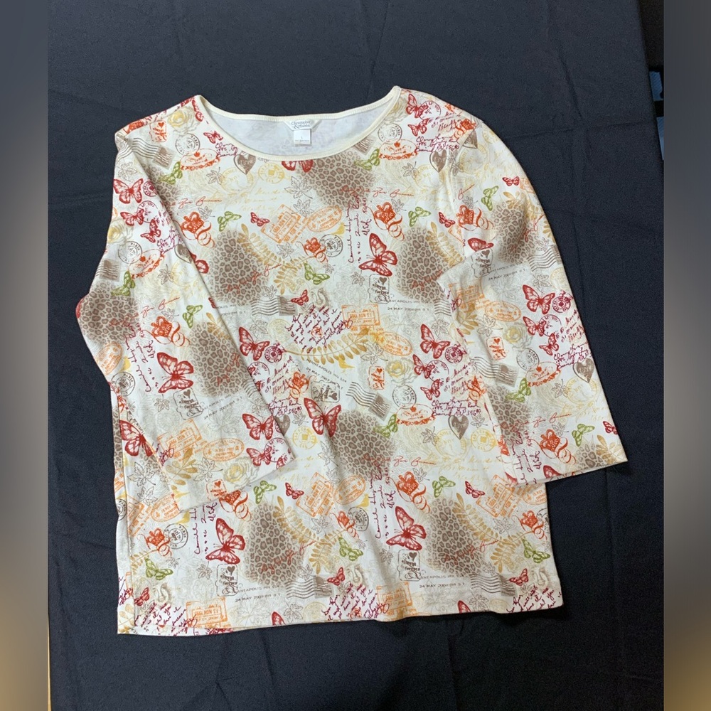 Christopher & Banks Women’s T-shirt long sleeves. Size:L